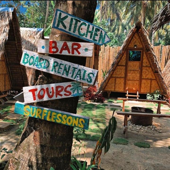 "Triangle Hut" Camp Fuego Siargao 호텔 Catangnan 외부 사진